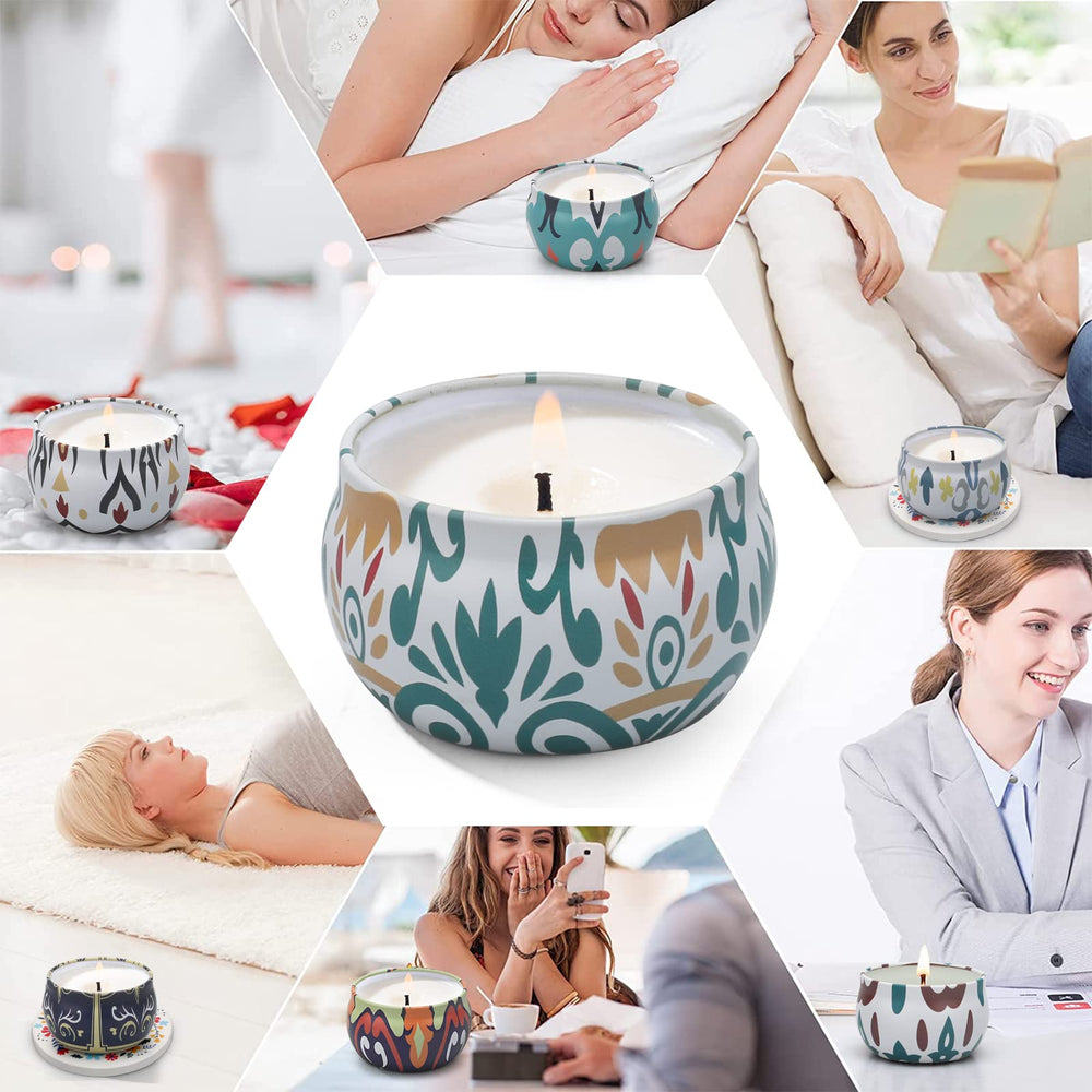LAJDL natural soy wax with lead-free wick for clean burning