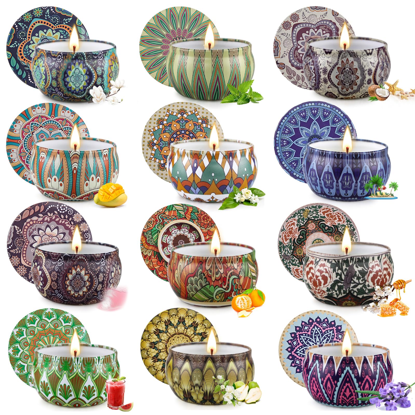 LAJDL Portable canned candles in tins for travel fragrance anywhere.