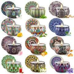 LAJDL Portable canned candles in tins for travel fragrance anywhere.