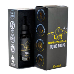 Lajit gold-grade Himalayan Shilajit bottle for daily vitality with bioavailable drops.