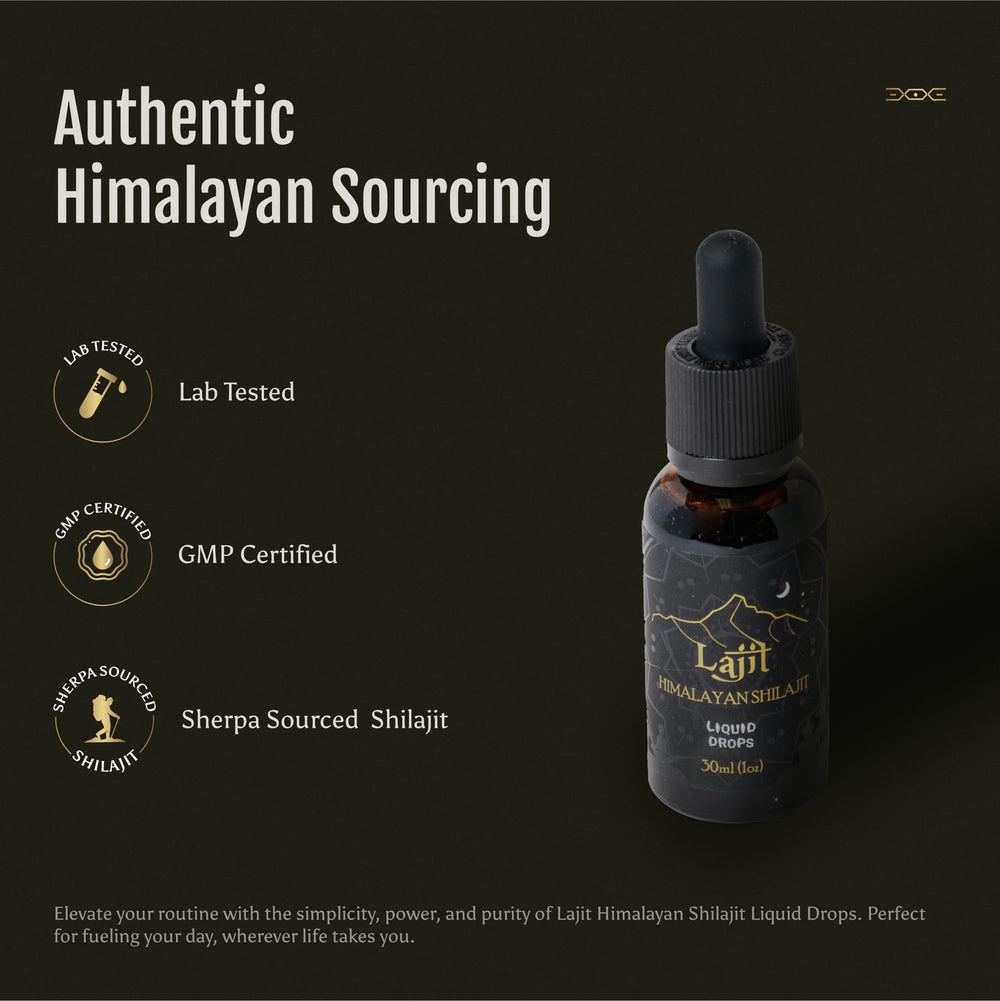 Lajit Gold Grade Himalayan Shilajit Liquid Drops – Organic, Lab Tested ...
