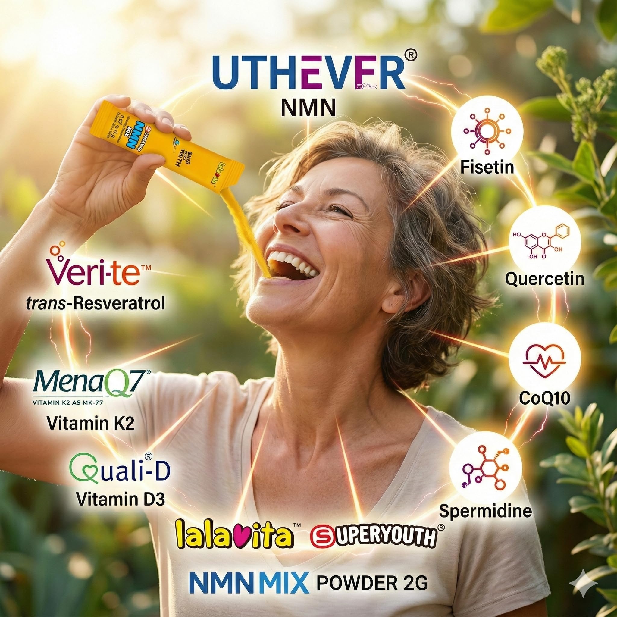 LALAVITA NMN and resveratrol pairing highlighting cellular vitality support.