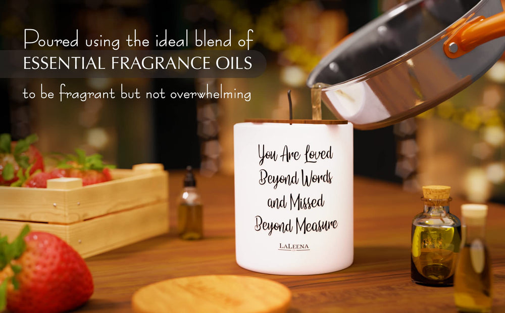 Laleena gift-ready memorial candle for missing someone, a thoughtful sympathy gesture