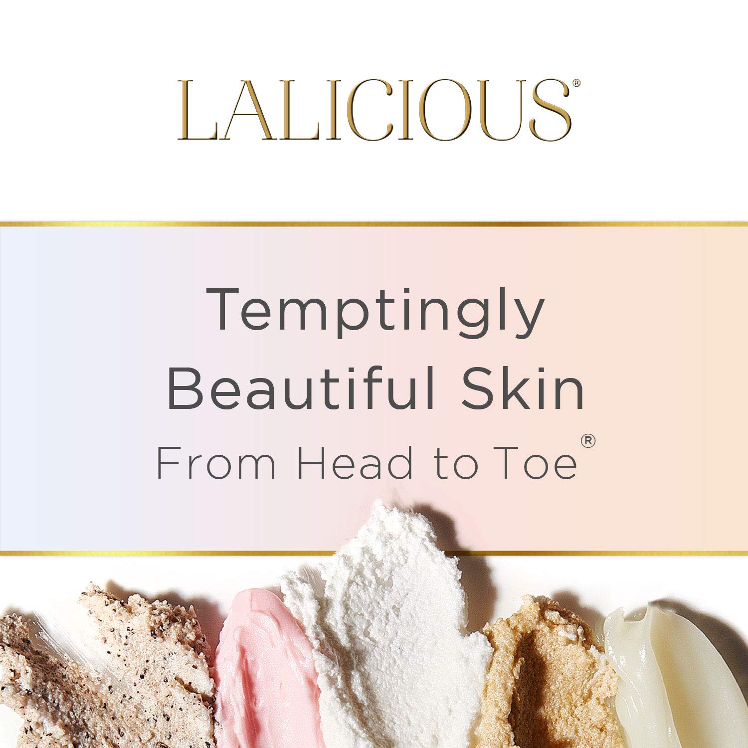 LaLicious Sugar Coconut Hydrating Body Butter applied to arm for dry skin care.