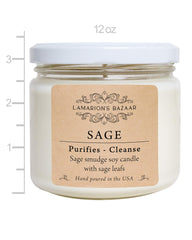 LAMARION'S BAZAAR Sage candle-lit mood for calm spaces.