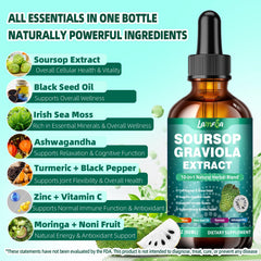 LAMFQA Soursop Bitters dropper close-up showing precise dosing for on-the-go routines