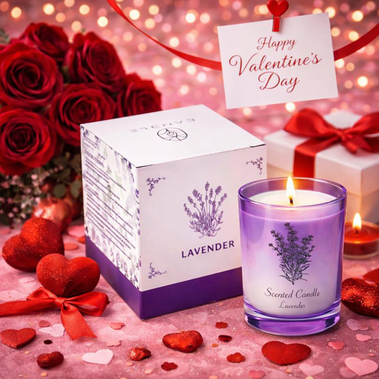 Lamway candle lit in a serene room.