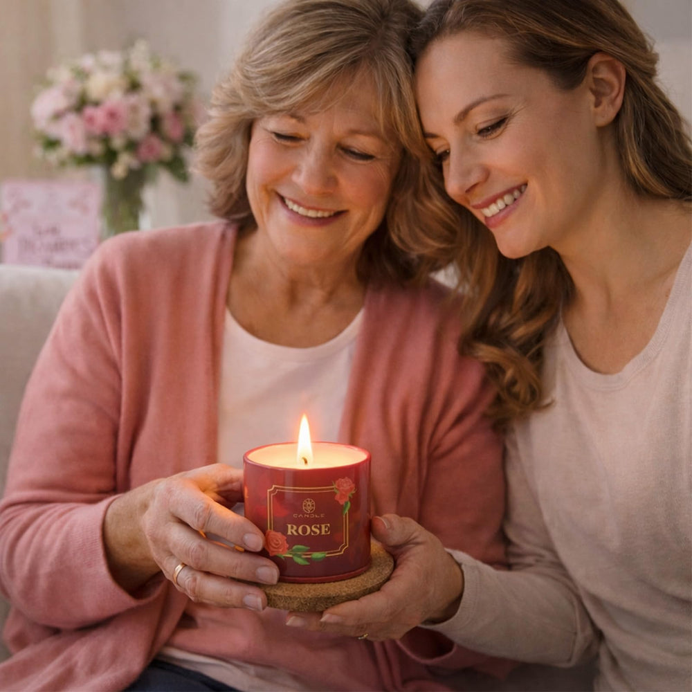 Lamway cinnamon apple candle staged for cozy atmosphere benefit