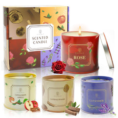 Lamway rose fragrance candle in gift box for romance