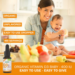 Land Art D3 drops added to milk for simple daily dosing