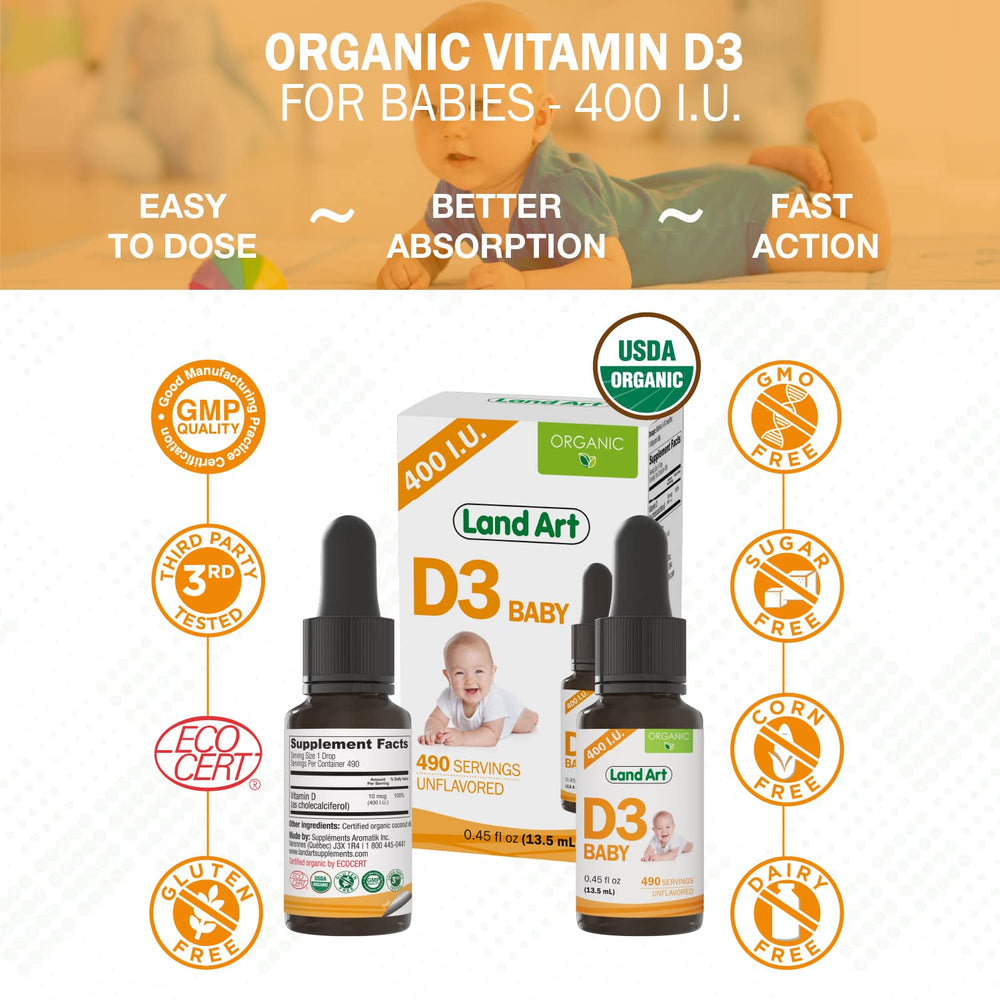 Land Art D3 drops are gluten-free and GMO-free for worry-free use