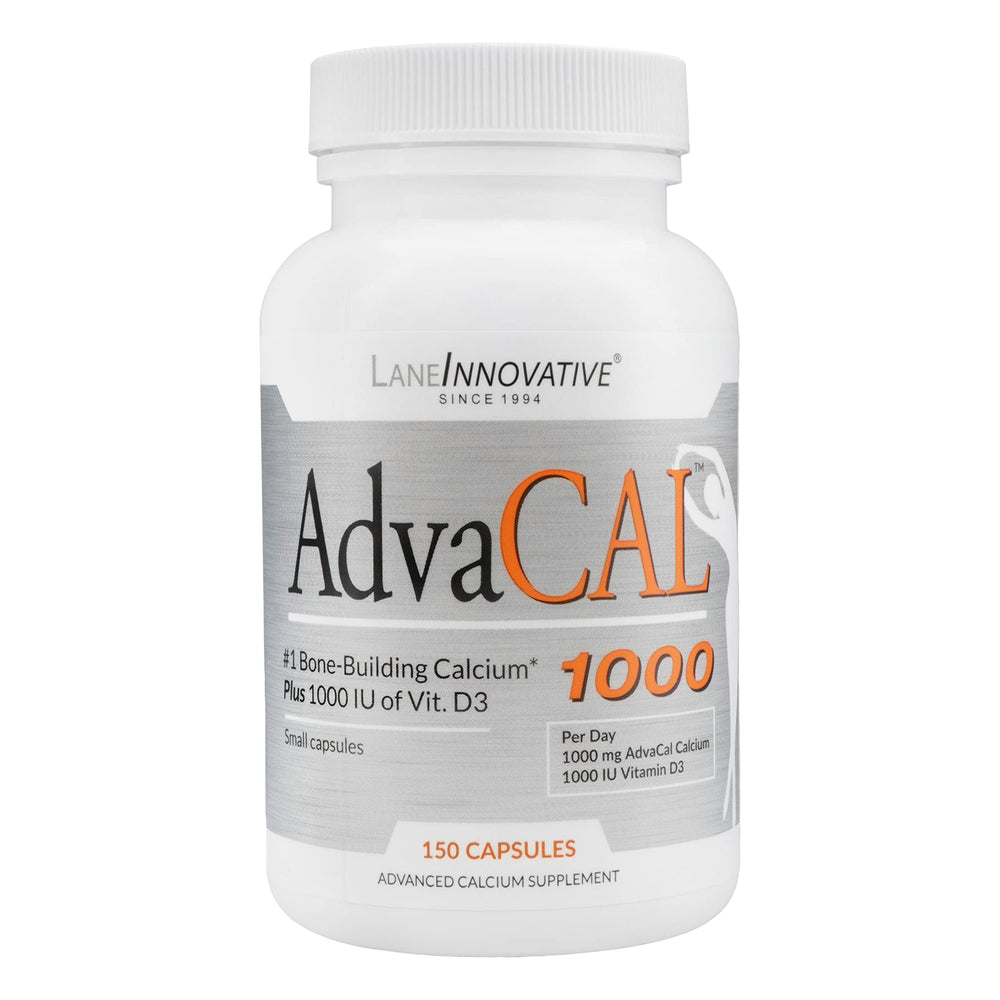 Lane Innovative AdvaCAL 1000 bottle with small capsules for daily bone support