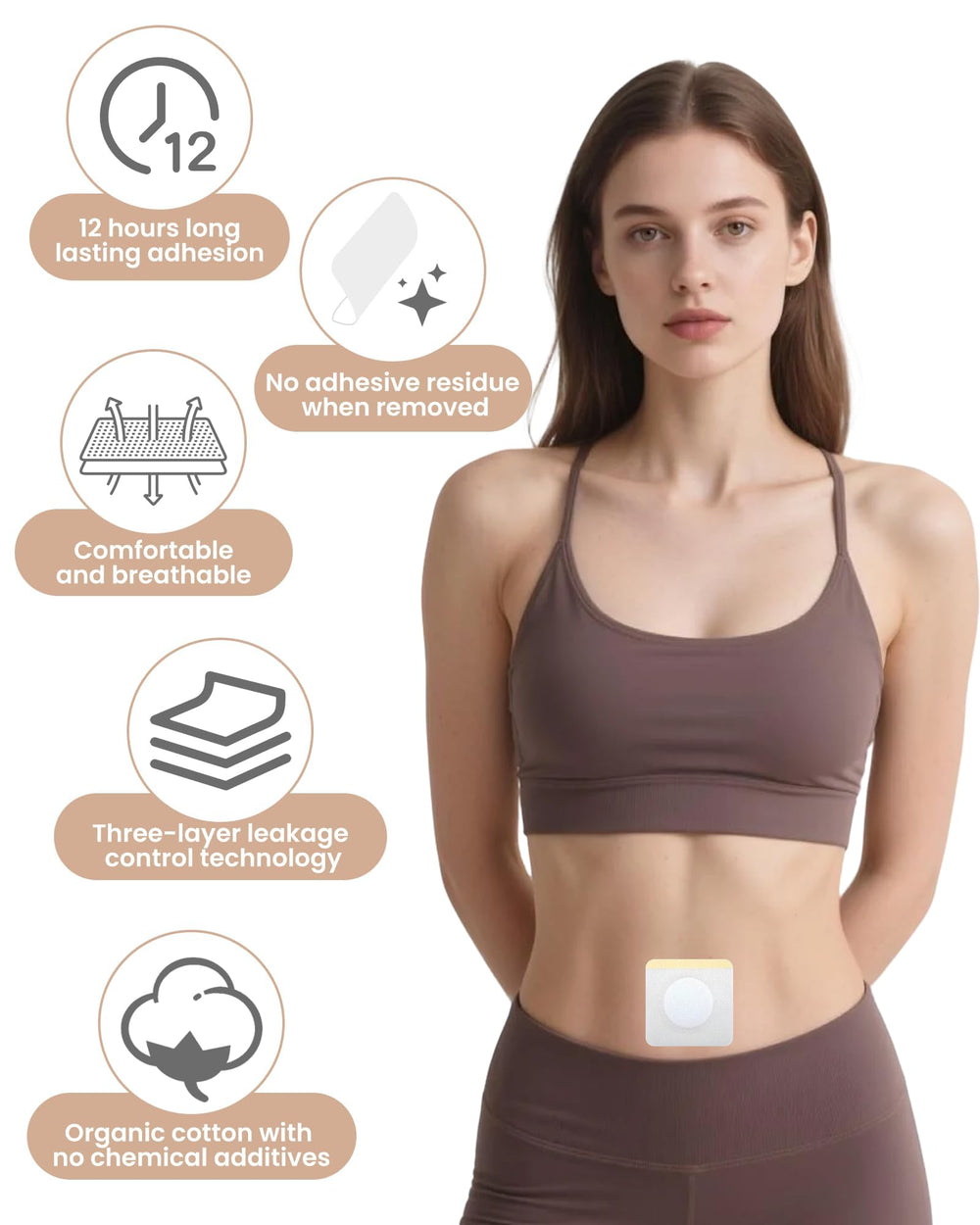 LANGLI easy peel-and-stick application for quick wear.