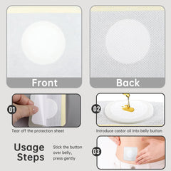 Langsprit belly button cover detail highlighting cotton core absorption and fit