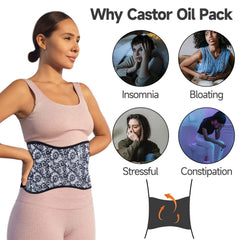 Langsprit castor oil pack kit Black Lace design for reuse