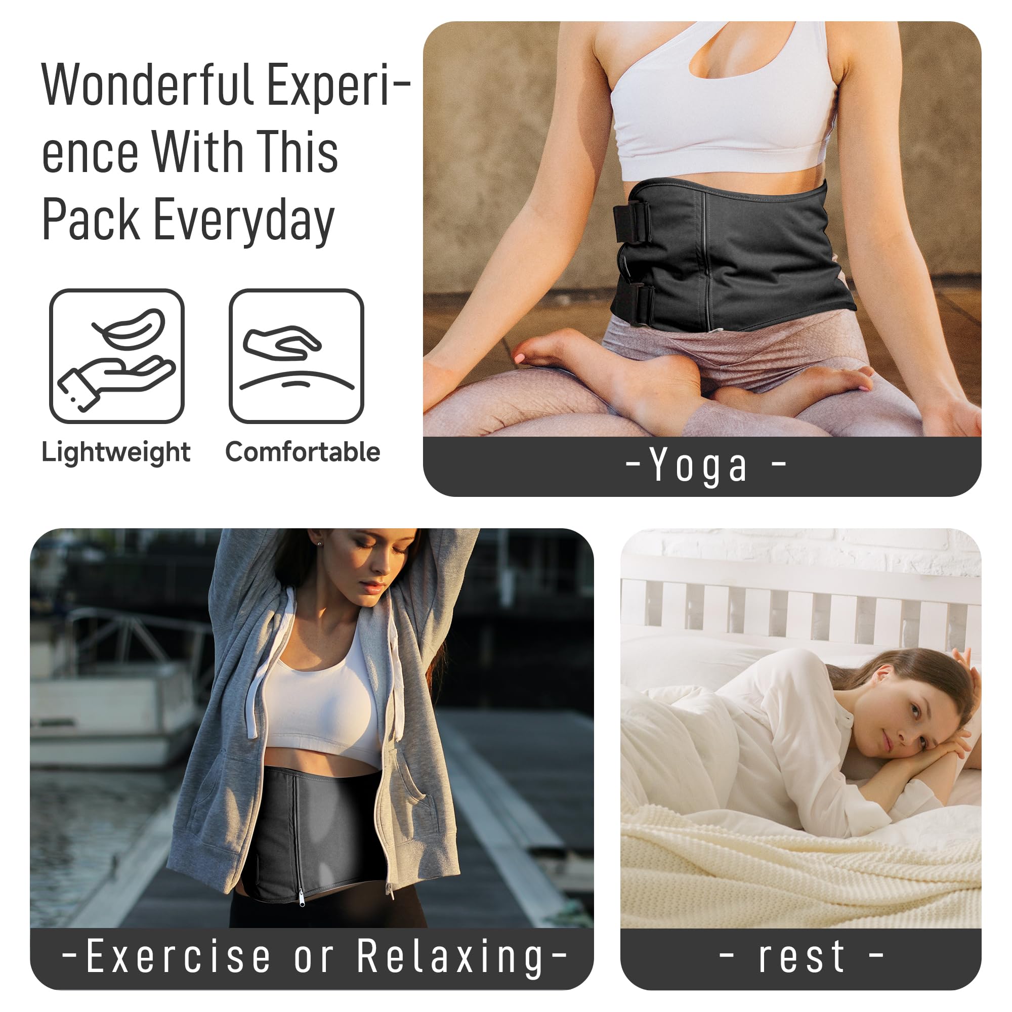 Langsprit castor oil pack kit design supports easy, hands-free use.