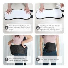 Langsprit castor oil pack leak-free outer material protects clothing.