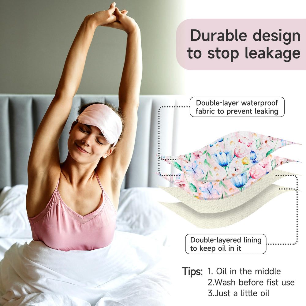 Langsprit castor oil pack wrap back view showing two size design for versatile fit