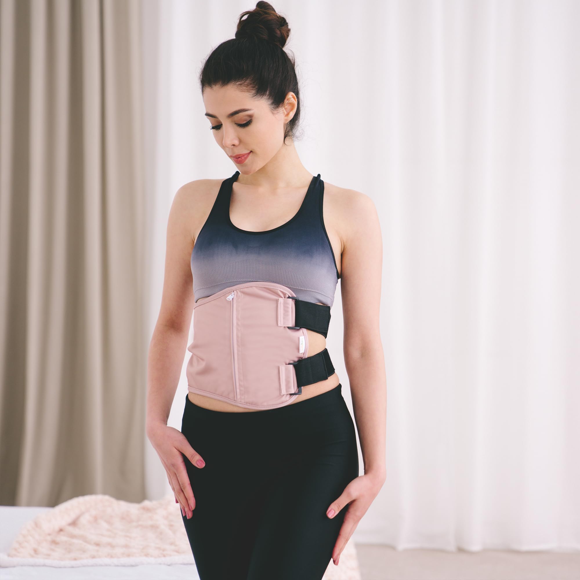 Langsprit Castor Oil Pack Wrap includes pocket for heating pad.