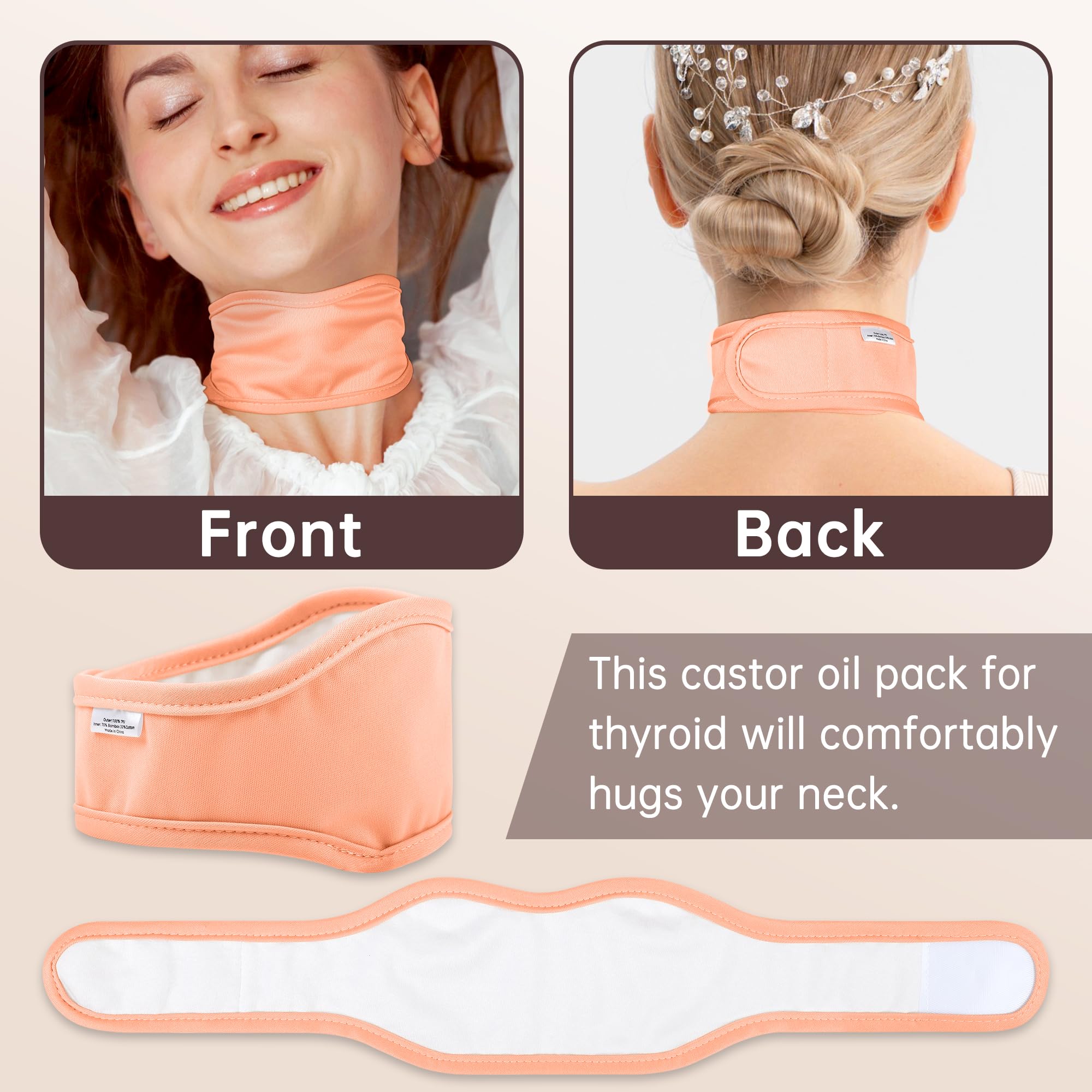 Langsprit castor oil pack wrap providing warm comfort during routine