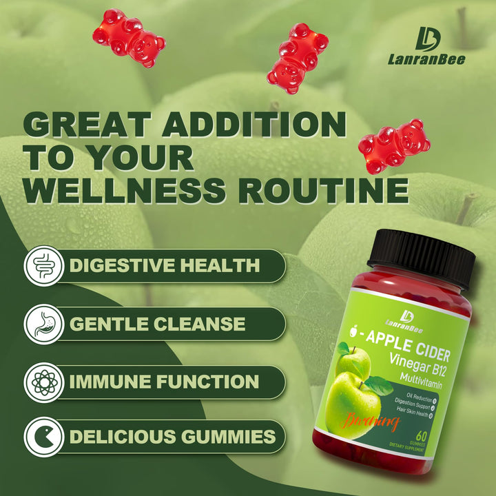 LanranBee open bottle with gummies visible, illustrating easy daily use