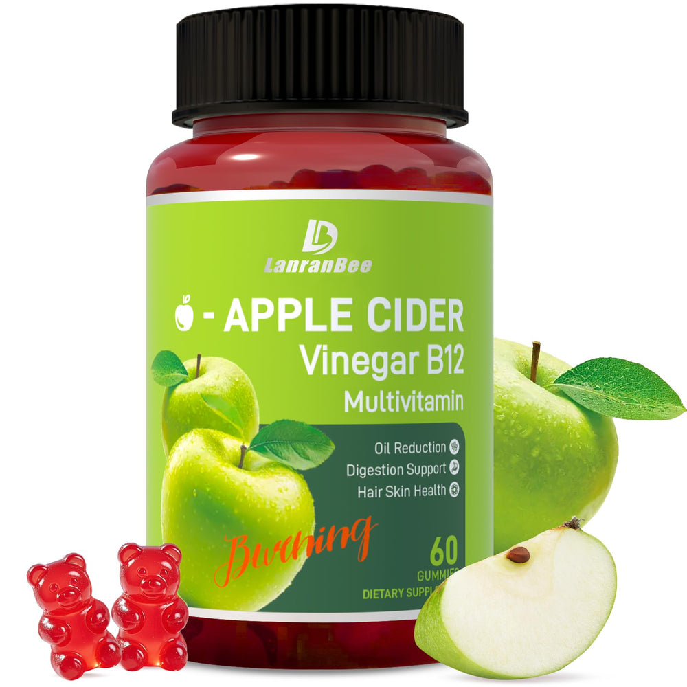 LanranBee Apple Cider Vinegar Gummies bottle front for digestion support