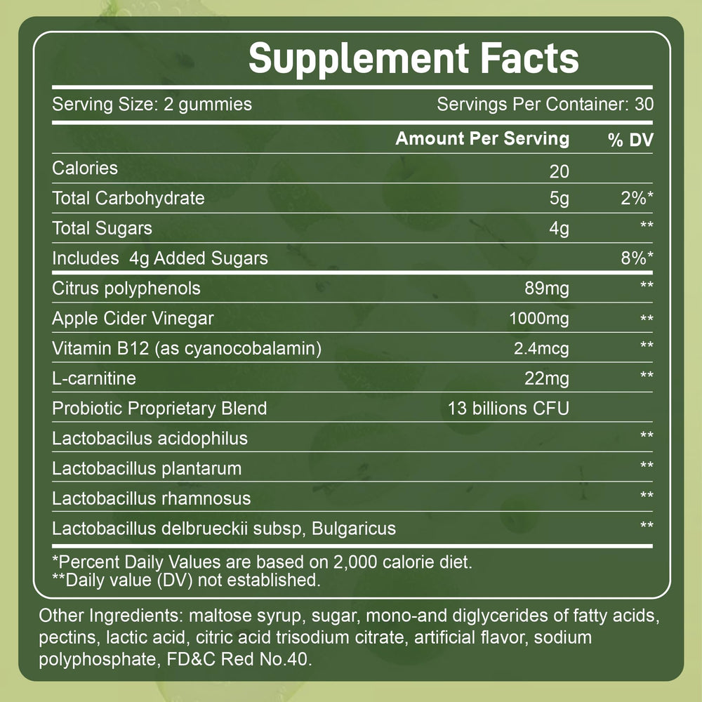 LanranBee apple cider vinegar gummies close-up texture