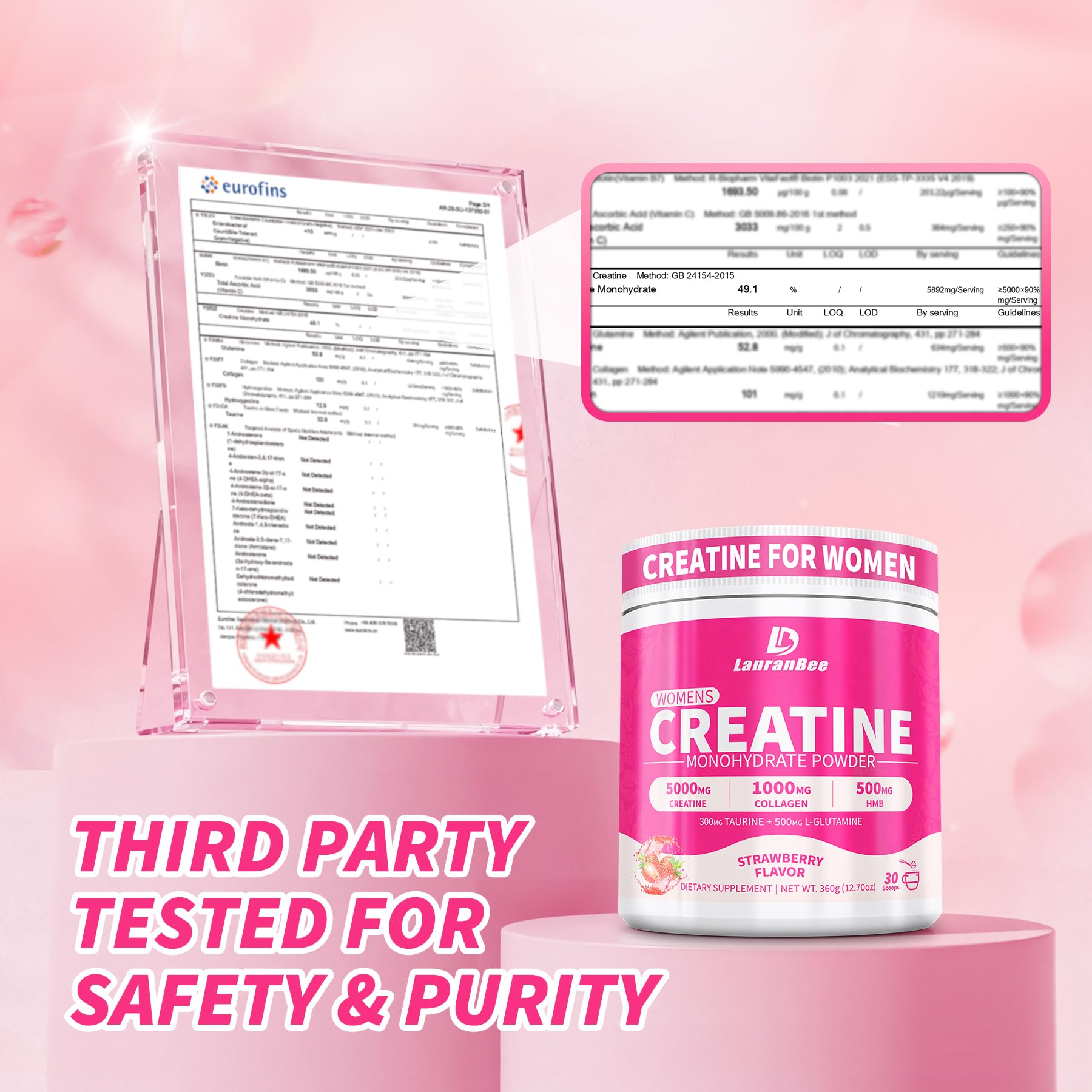 LanranBee Creatine daily use setup for routine supplementation