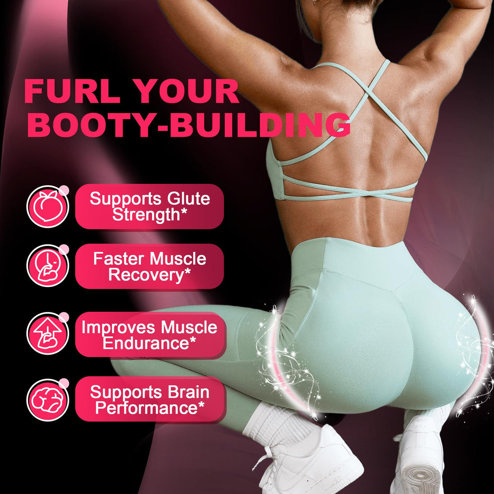 LanranBee Creatine Women Gummies closeup texture supports steady energy.