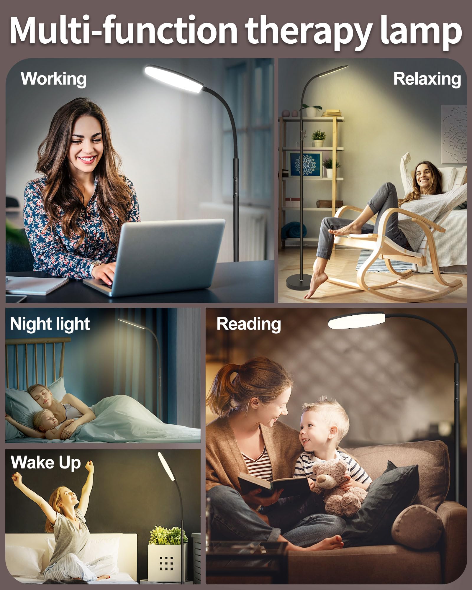 LanSuper Light Therapy Lamp memory function resumes last setting for quick setup