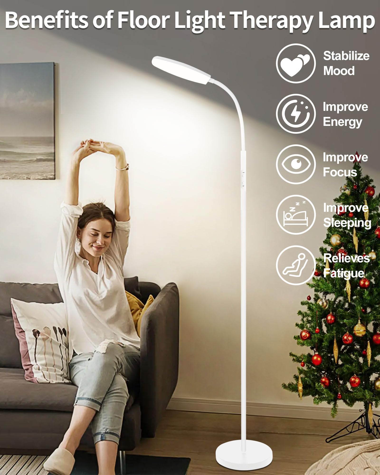 Lansuper remote control enables easy, hands-free light therapy sessions.