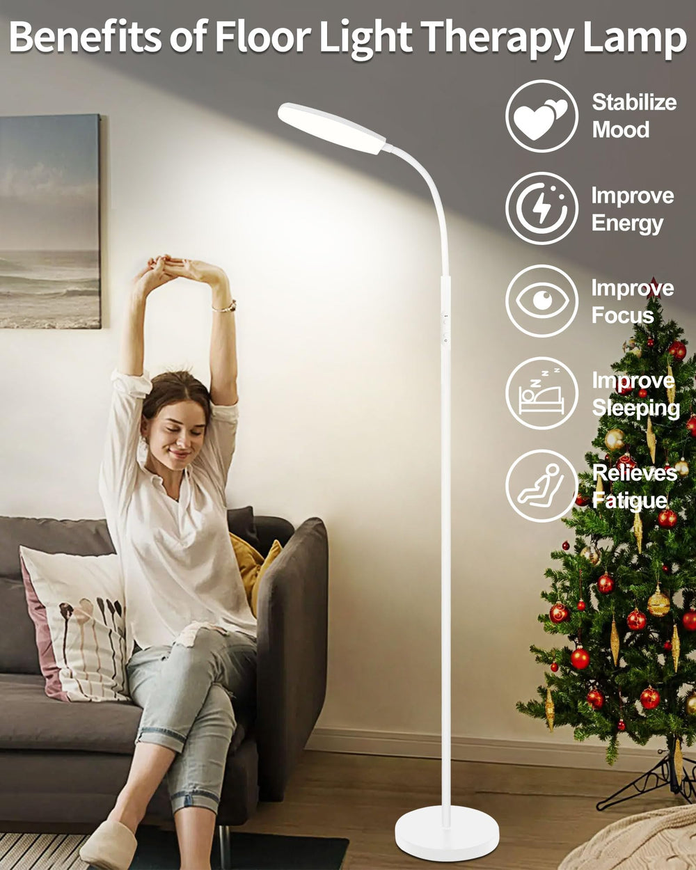 Lansuper remote control enables easy, hands-free light therapy sessions.