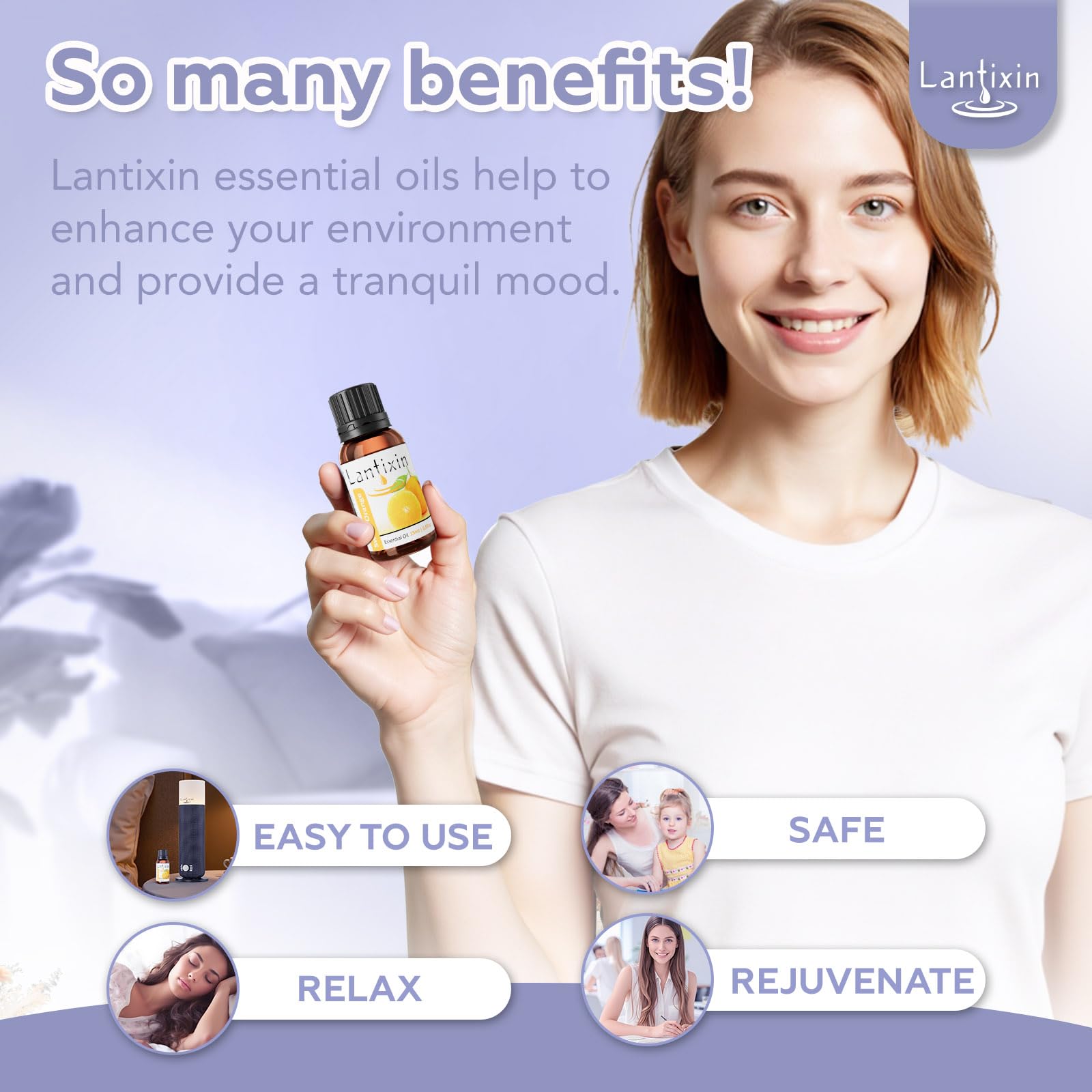 Lantixin amber glass bottle closeup preserves fragrance integrity.