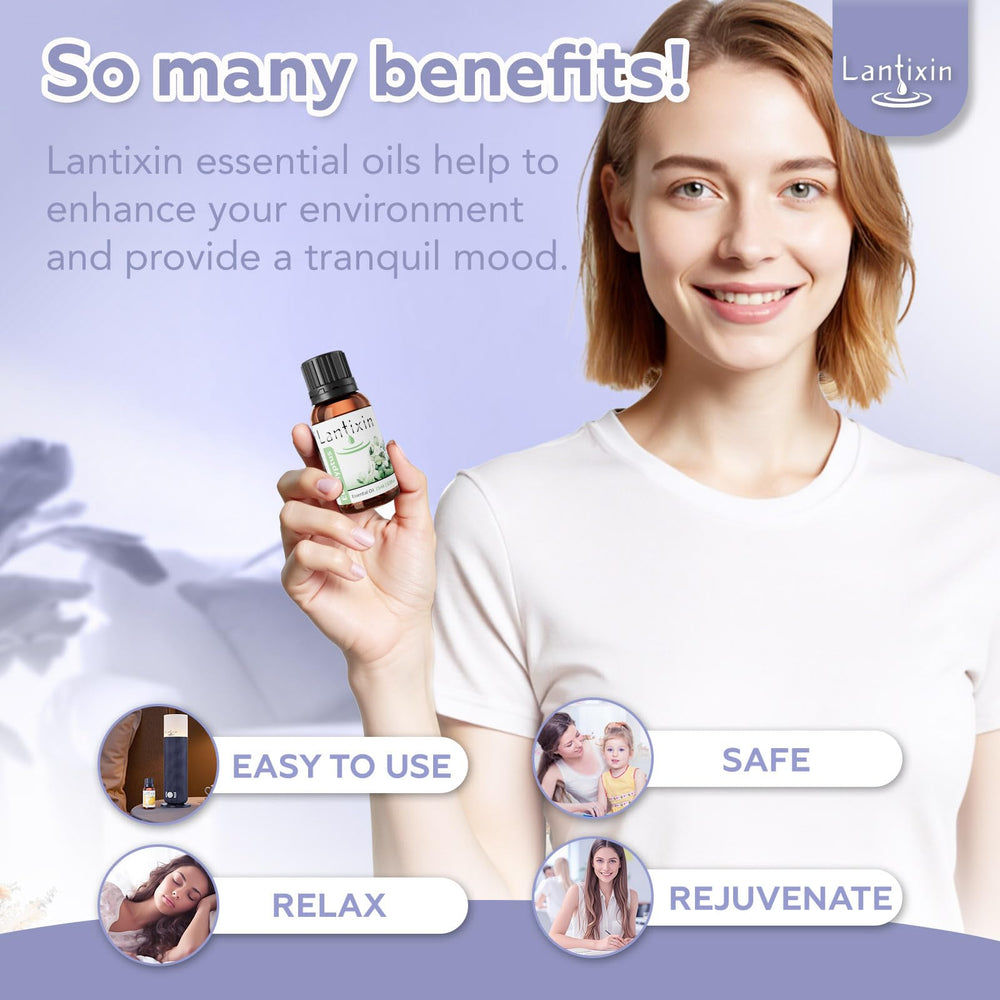 Lantixin diffuser with eucalyptus oil for soothing aromatherapy.