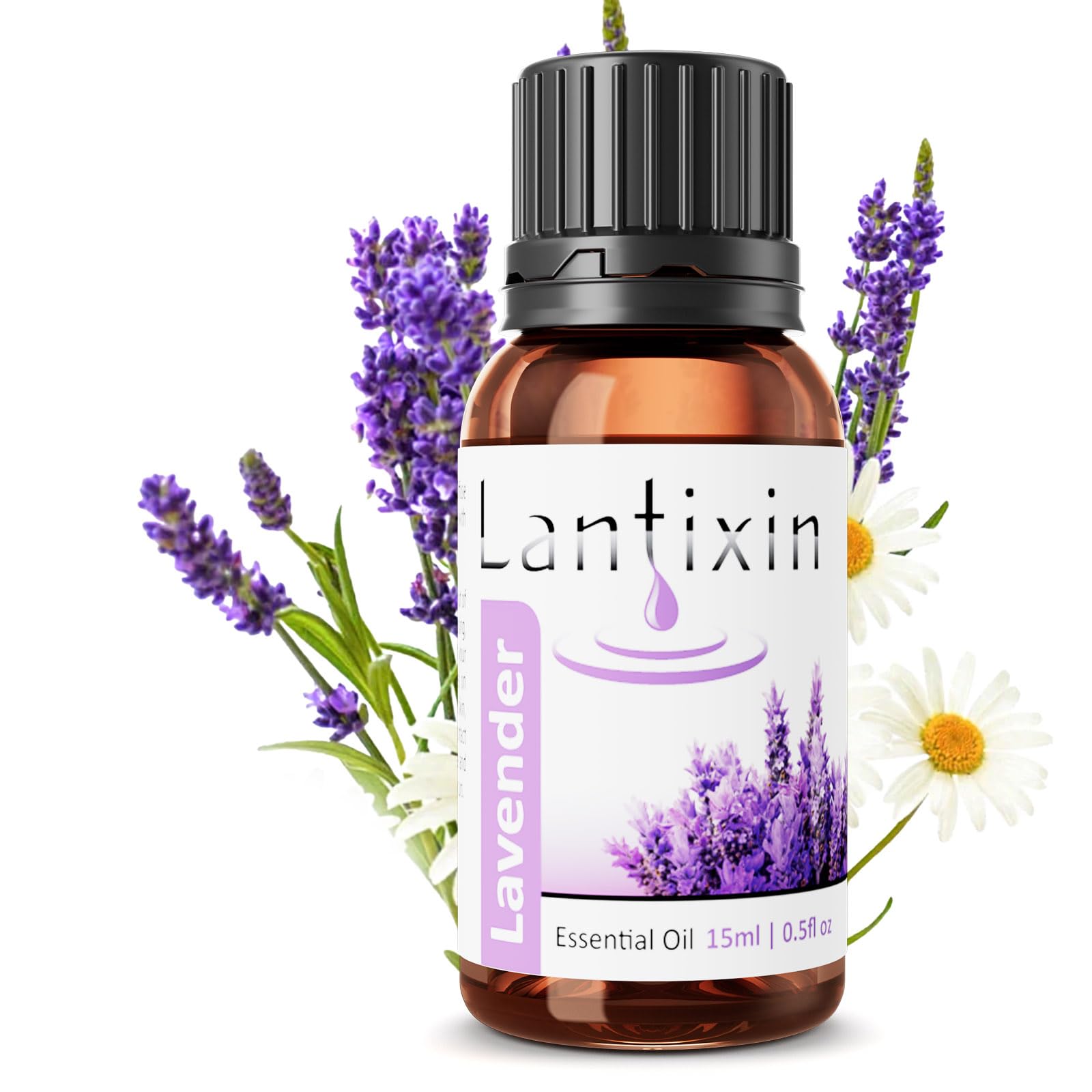 Lantixin lavender oil bottle in amber glass preserves aroma for lasting freshness