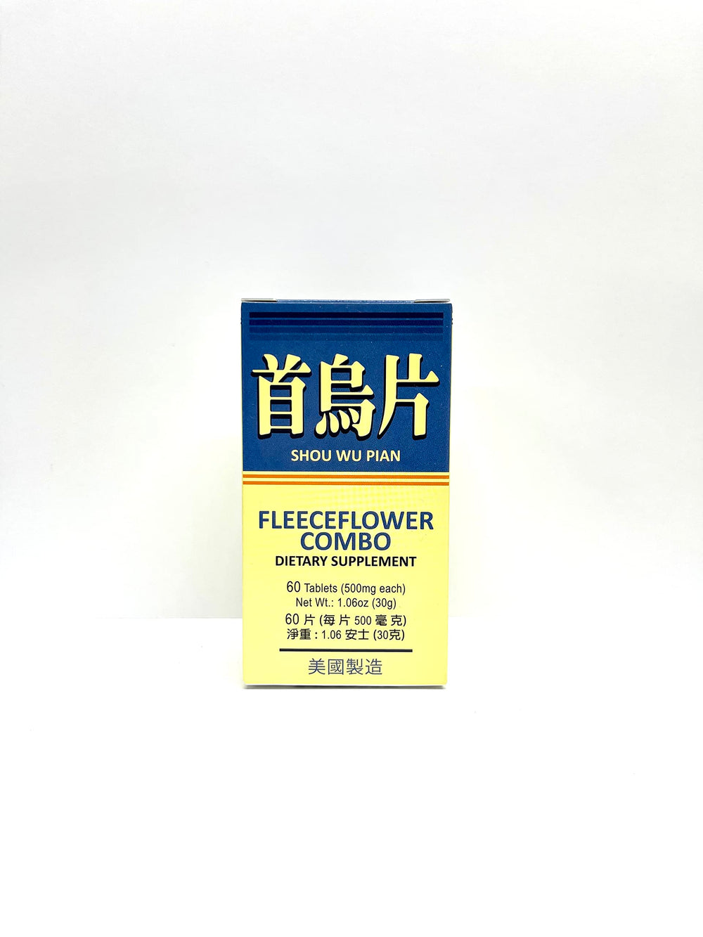 Laowei fleeceflower bottle with Shou Wu Pian tablets for daily calm.