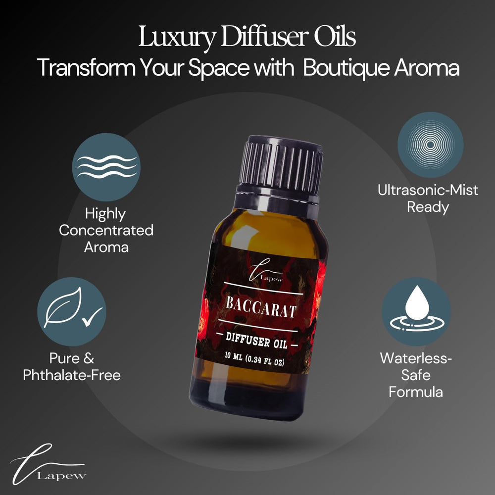 LaPew Baccarat diffuser oil bottle for ultrasonic diffusion with even aroma