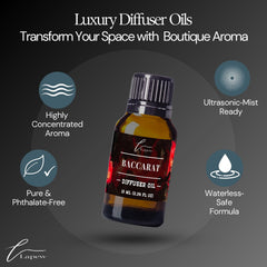 LaPew Baccarat diffuser oil bottle for ultrasonic diffusion with even aroma