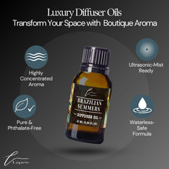 Lapew Brazilian Summers glass amber bottle preserves scent freshness and clarity.