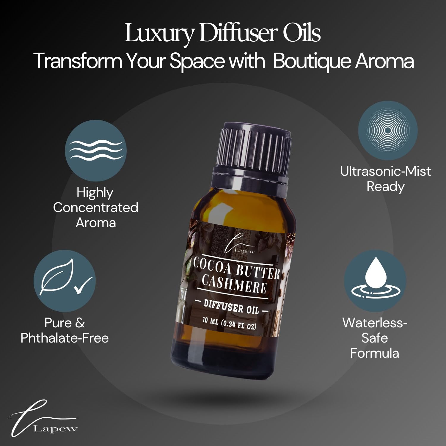 Lapew ultrasonic diffuser oil ensures even distribution without residues