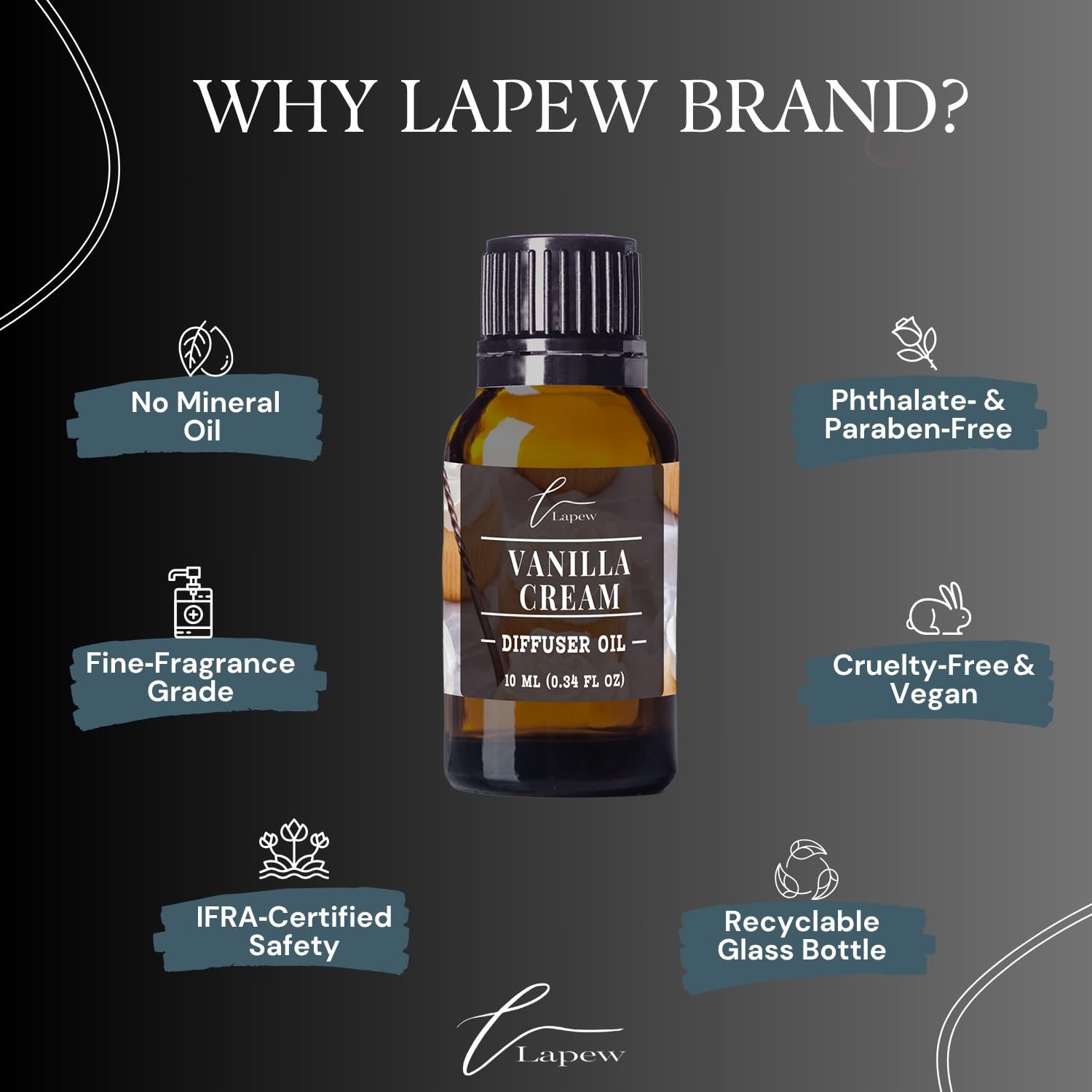 LaPew Vanilla Cream diffuser oil ideal for room sprays and reed diffusers
