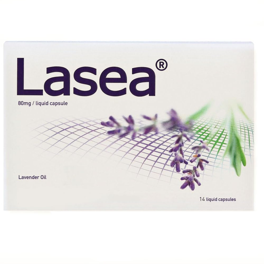 Lasea liquid capsules bottle with 14-count package for easy daily use and potential calm