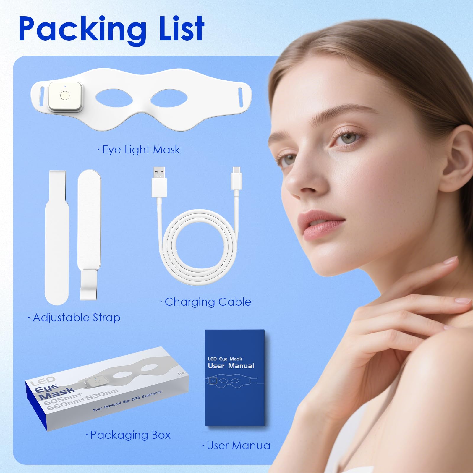 LaseLocks eye therapy mask suitable for at-home self-care routines.