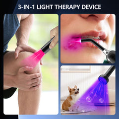LaseLocks triple-head attachment set enabling lip, oral, and skin therapy.