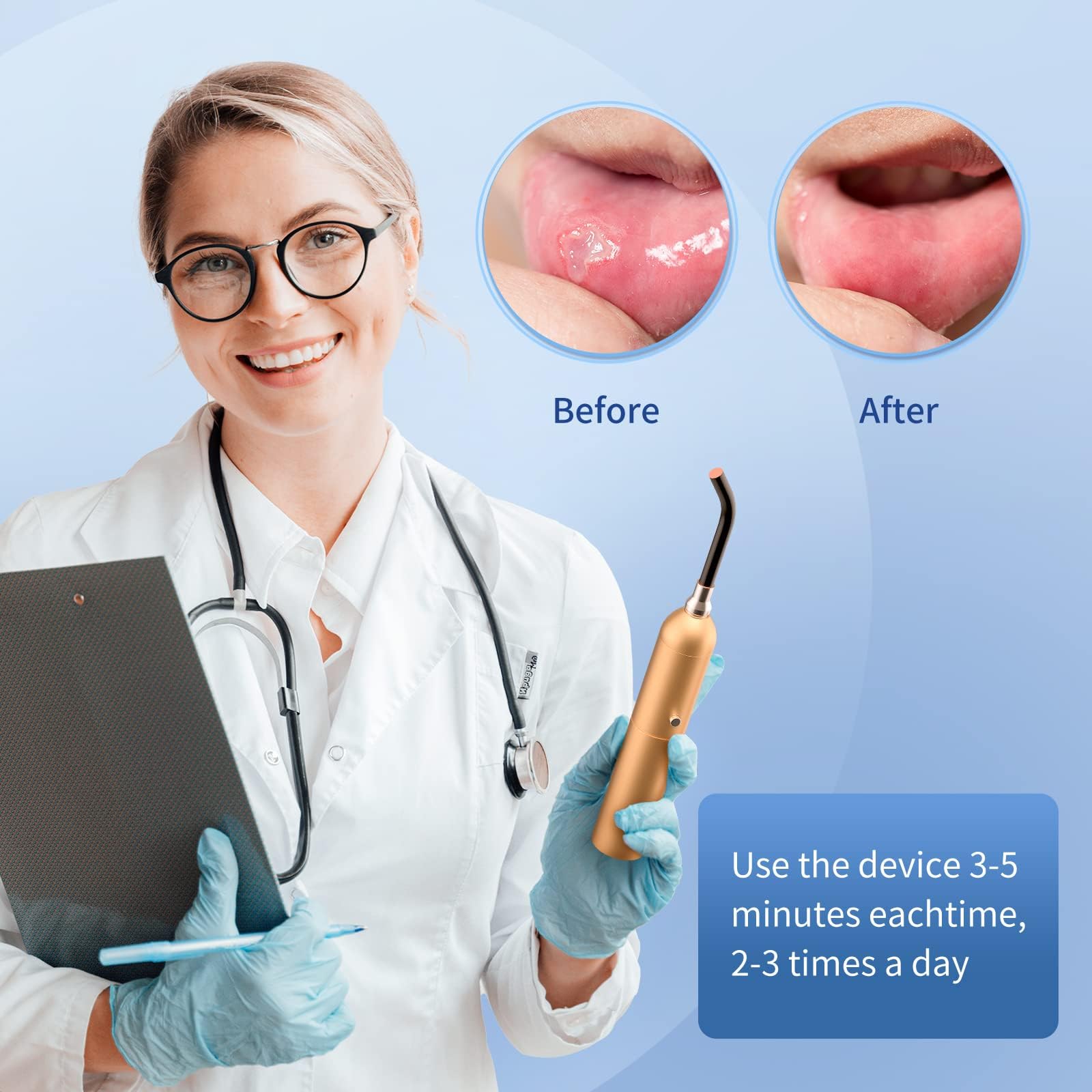 LASEPREHT red light device helps ease ear and nasal discomfort when used daily.