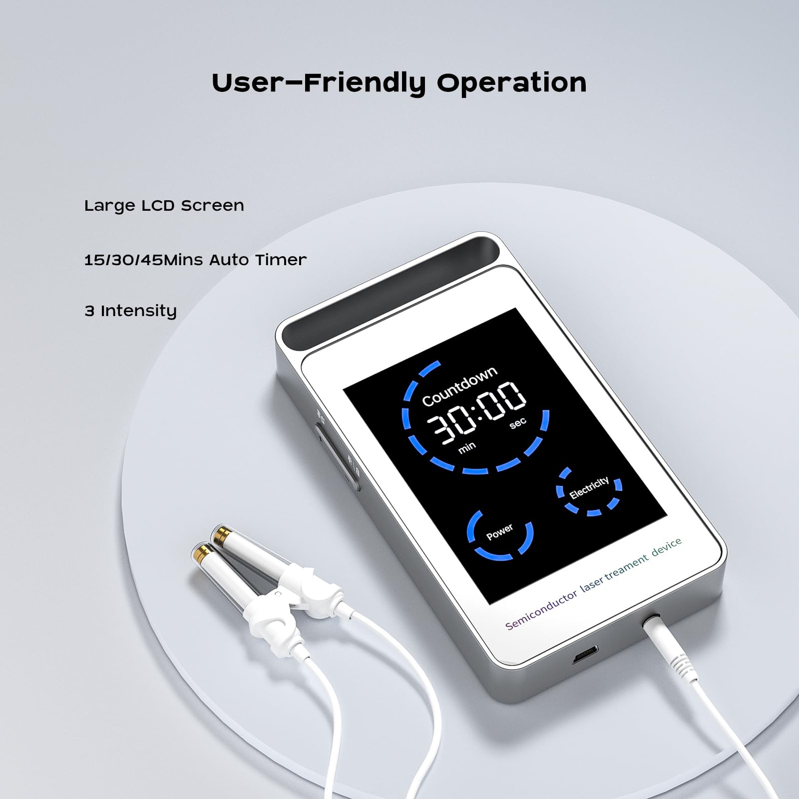 LASEPREHT usage-friendly reminder showing 2-3 daily sessions