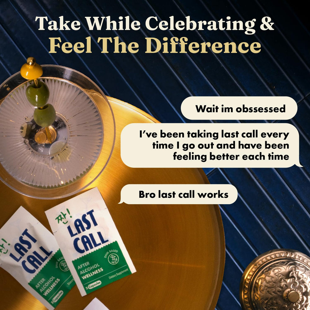 Last Call capsules showing an easy, convenient post-drink option.