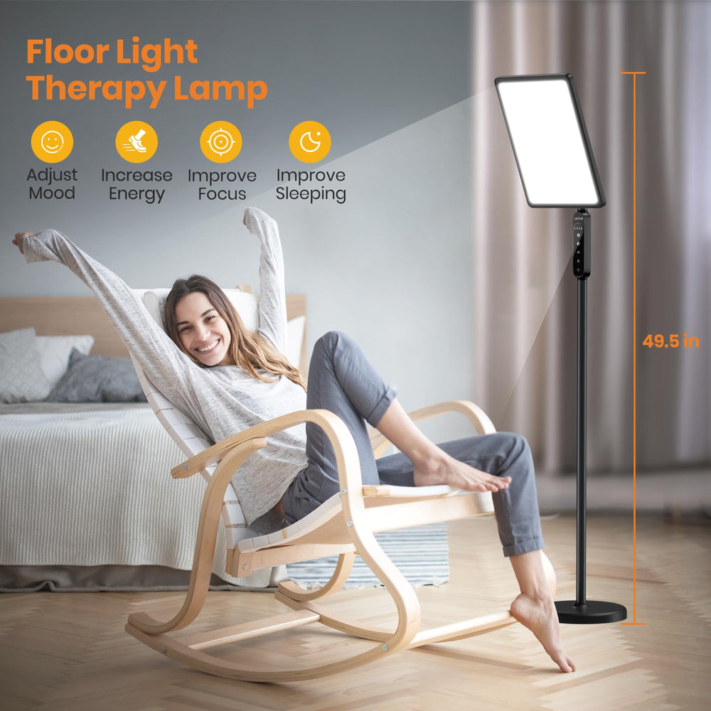 LASTAR light therapy lamp brightness levels let you tailor light intensity for reading or relaxing.