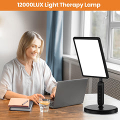 LASTAR light therapy lamp color temperature option lets you switch from warm to cool lighting.