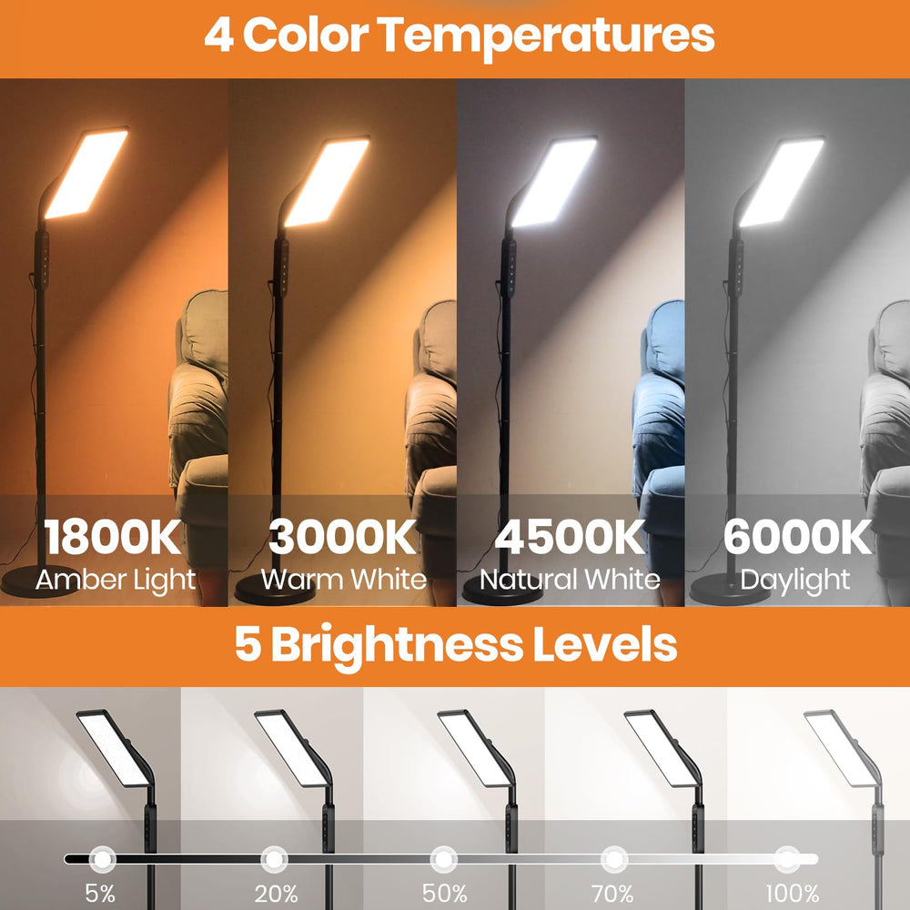 LASTAR light therapy lamp remote control enables easy adjustments from across the room.